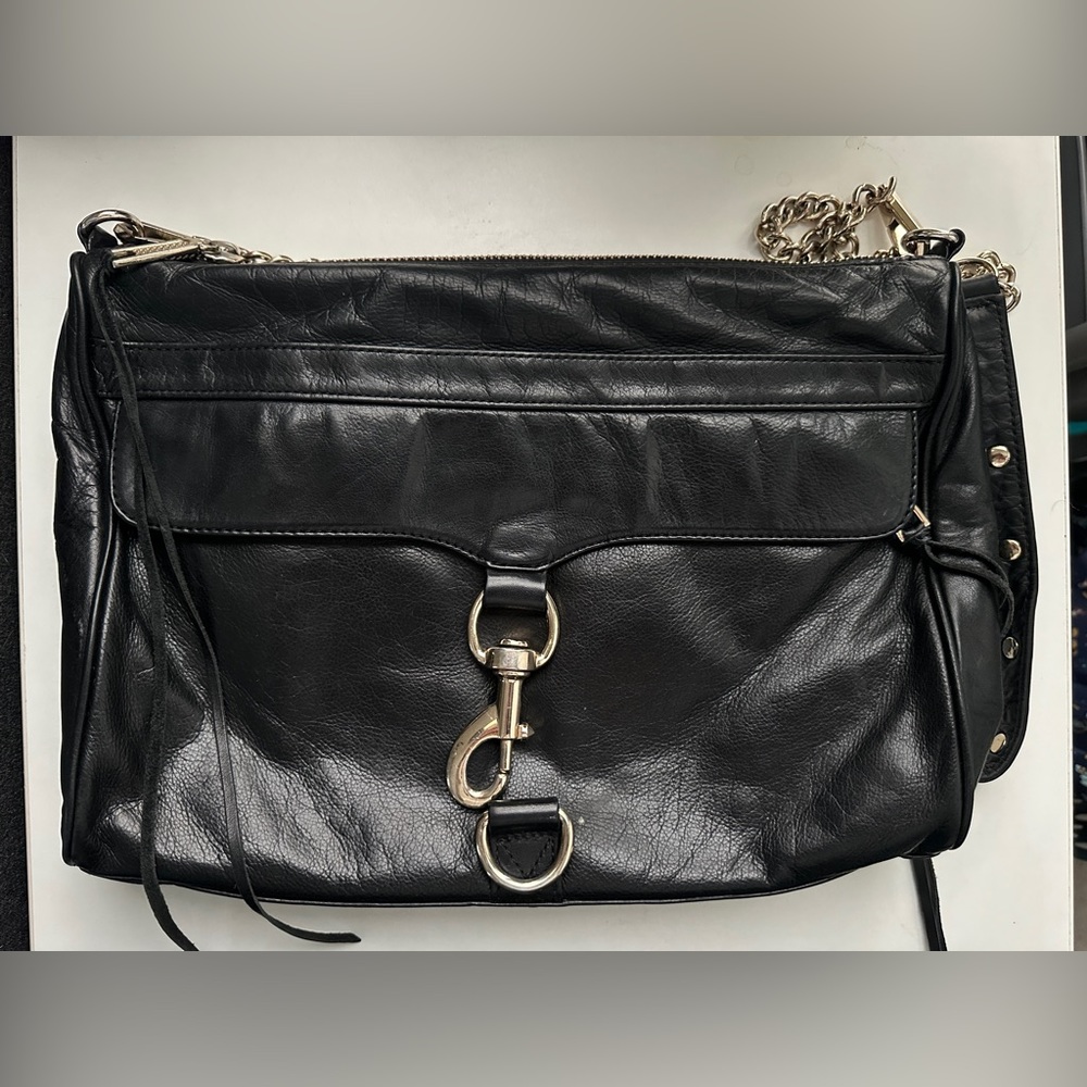 Rebecca Minkoff Black Leather MAC Crossbody Bag